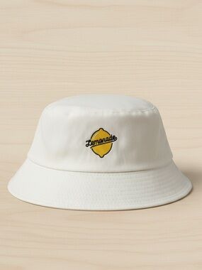 3/$25 ROMWE Lemonade Reversible Bucket Hat Lemon Logo Skater Beach Streetwear